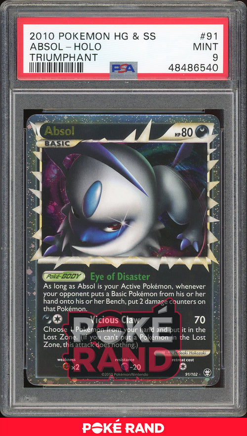 Absol - Holo - Triumphant (PSA 9) - 91/102 - PokeRand