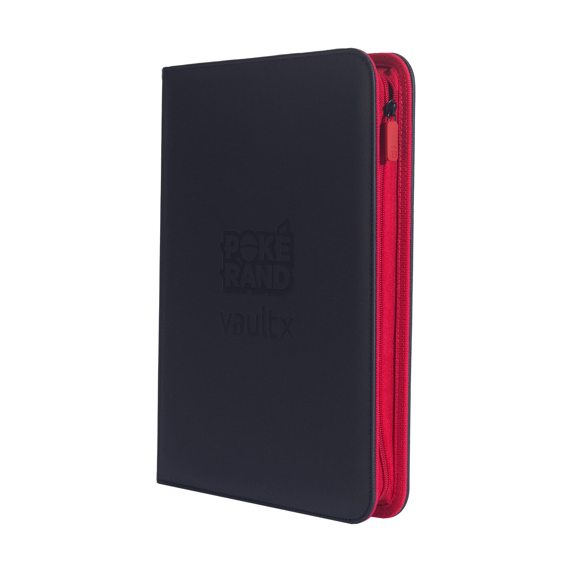 PokeRand Exclusive Vault X Premium eXo-Tec® 9 Pocket Zip Binder (Black & Red) - PokeRand