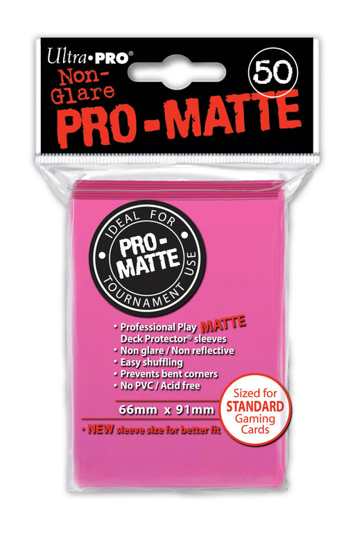 Ultra Pro Pink Matte Deck Protectors (50 Sleeves) - PokeRand