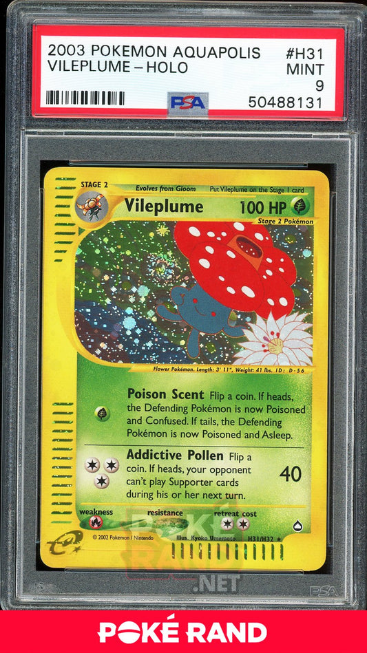 Vileplume - Holo (PSA 9) - Aquapolis