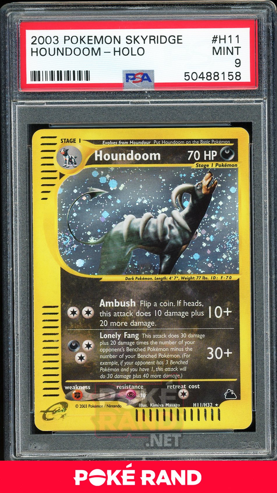 Houndoon - Holo (PSA 9) - Skyridge