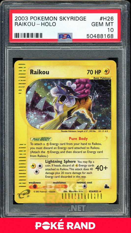 Raikou - Holo (PSA 10) - Skyridge