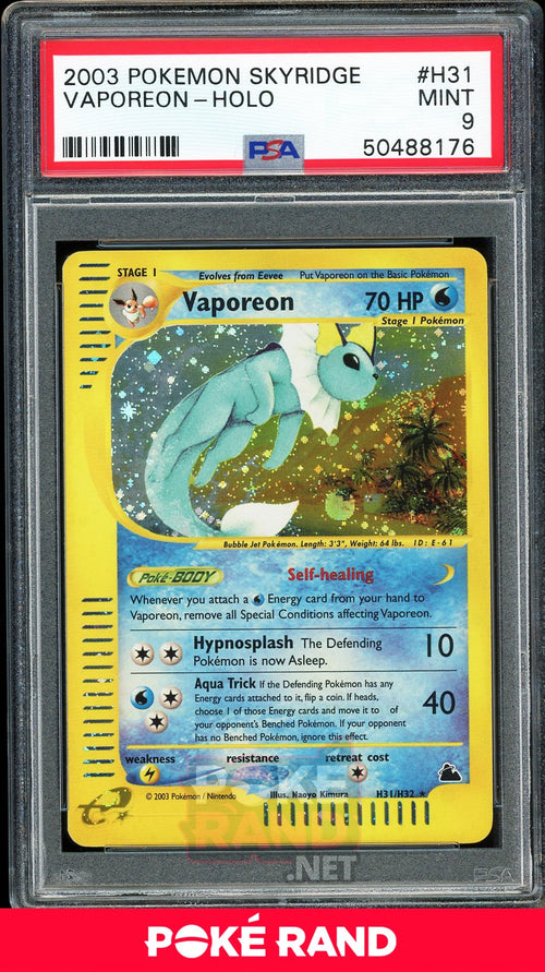 Vaporeon - Holo (PSA 9) - Skyridge