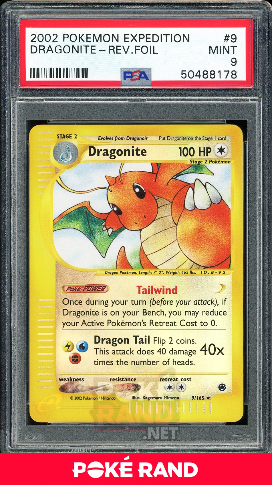 Dragonite - Reverse Holo (PSA 9) - Expedition