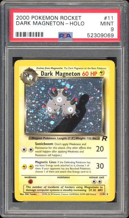 Dark Magneton 11/82 - PSA 9 - Team Rocket Holo