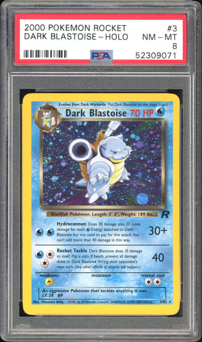 Dark Blastoise 3/82 - PSA 8 - Team Rocket Holo