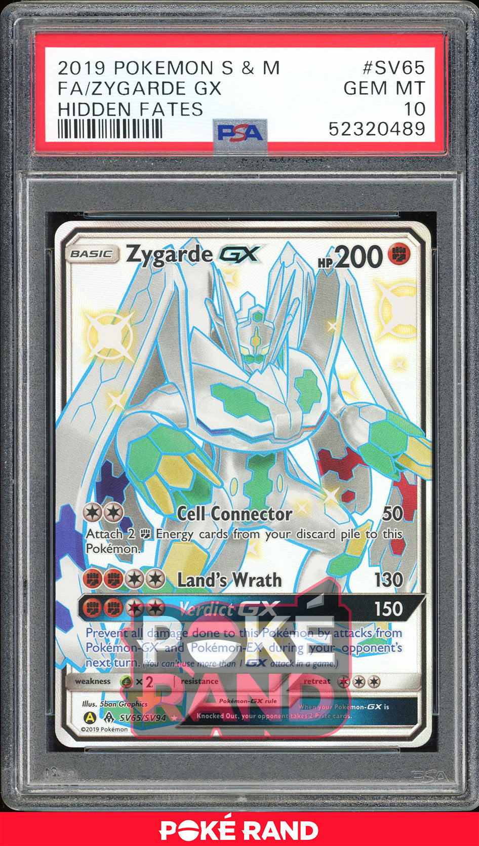 Zygarde GX - Hidden Fates Shiny Vault (PSA 10) - SV65/SV94 - PokeRand