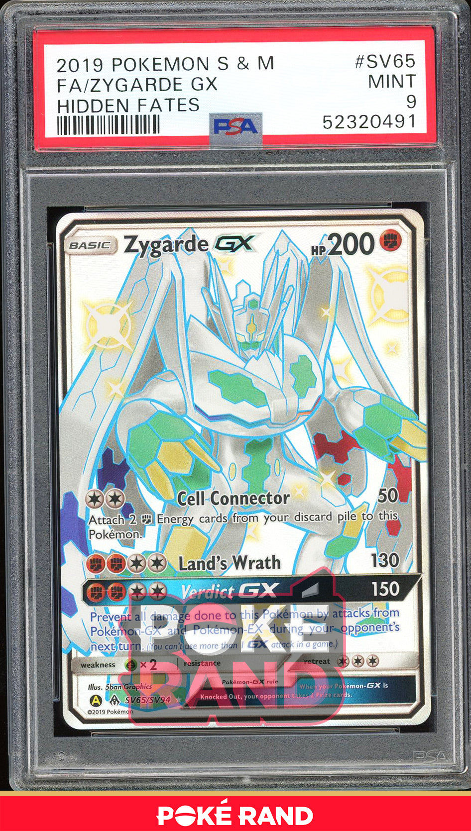 Zygarde GX - Hidden Fates Shiny Vault (PSA 9) - SV65/SV94 - PokeRand