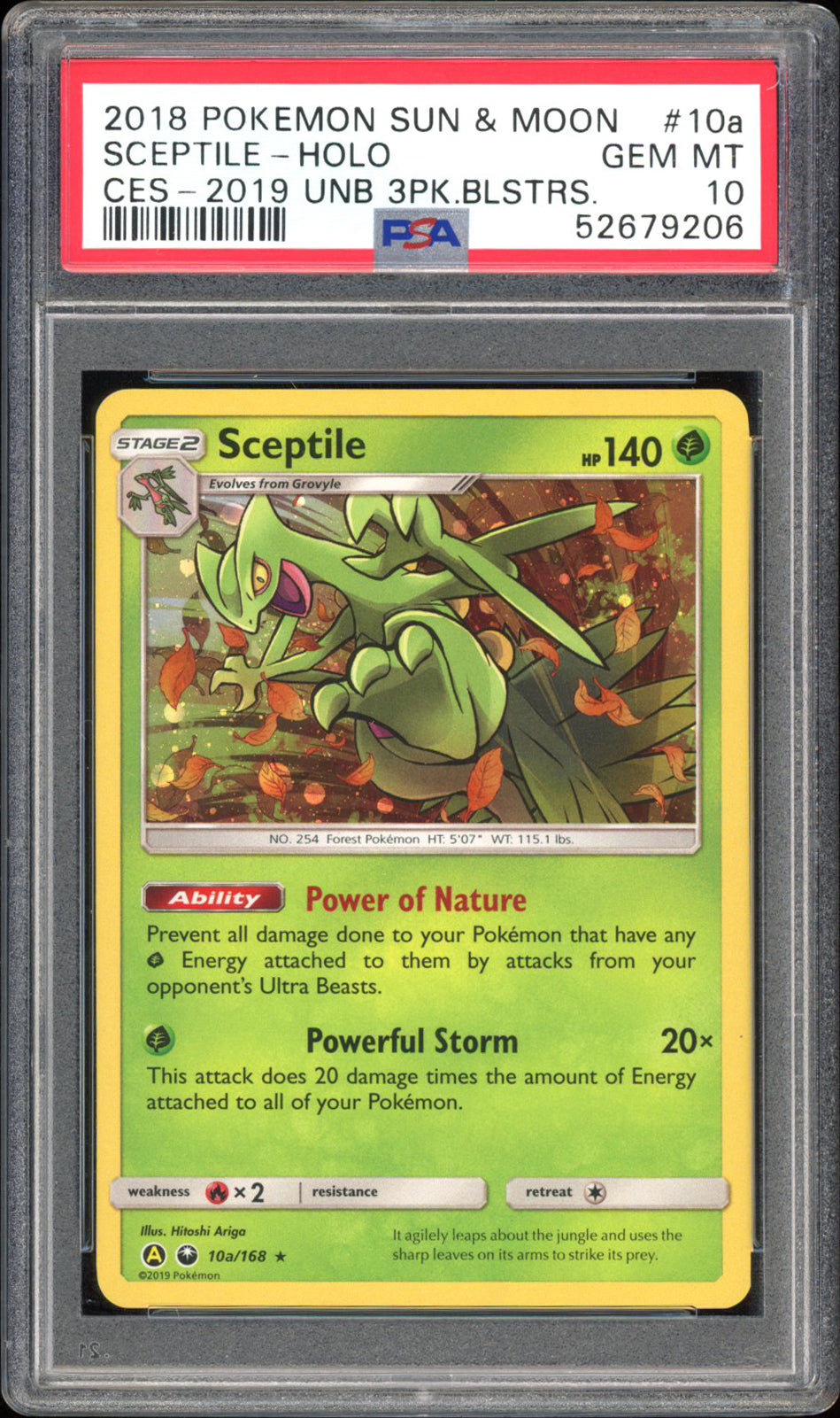 Sceptile - PSA 10 - Sun & Moon - #10a - Holo