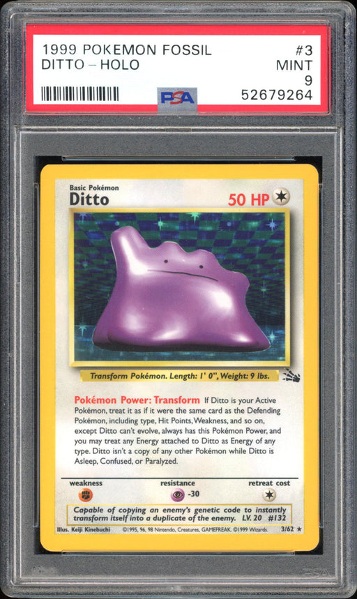PSA 9 Mint - DITTO HOLO - Pokemon TCG: EX Fire Red Leaf
