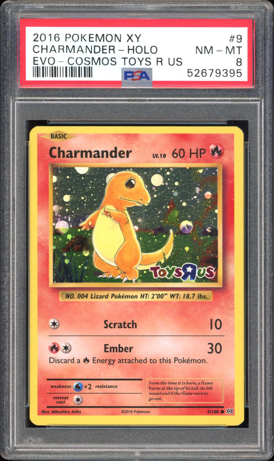 Charmander - PSA 8 - Toys R Us Promo - #9 - Holo | PokeRand