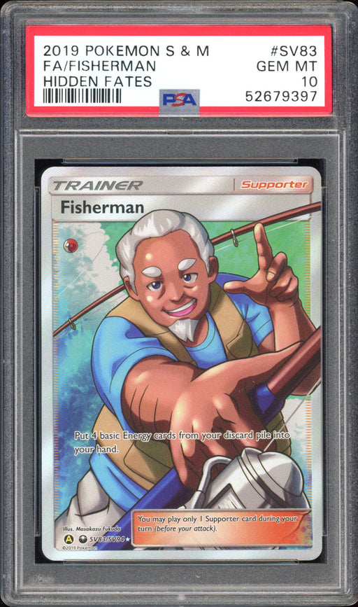 Fisherman - PSA 10 - Hidden Fates - #SV83 - Full Art