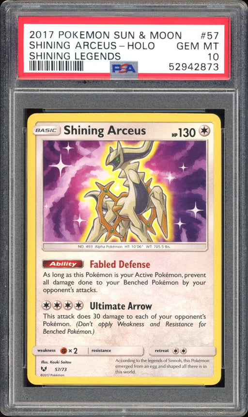 Shining Arceus - PSA 10 - Shining Legends - #57 - Holo