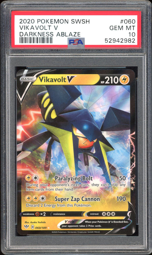 Vikavolt V - PSA 10 - Darkness Ablaze - #60 - Holo