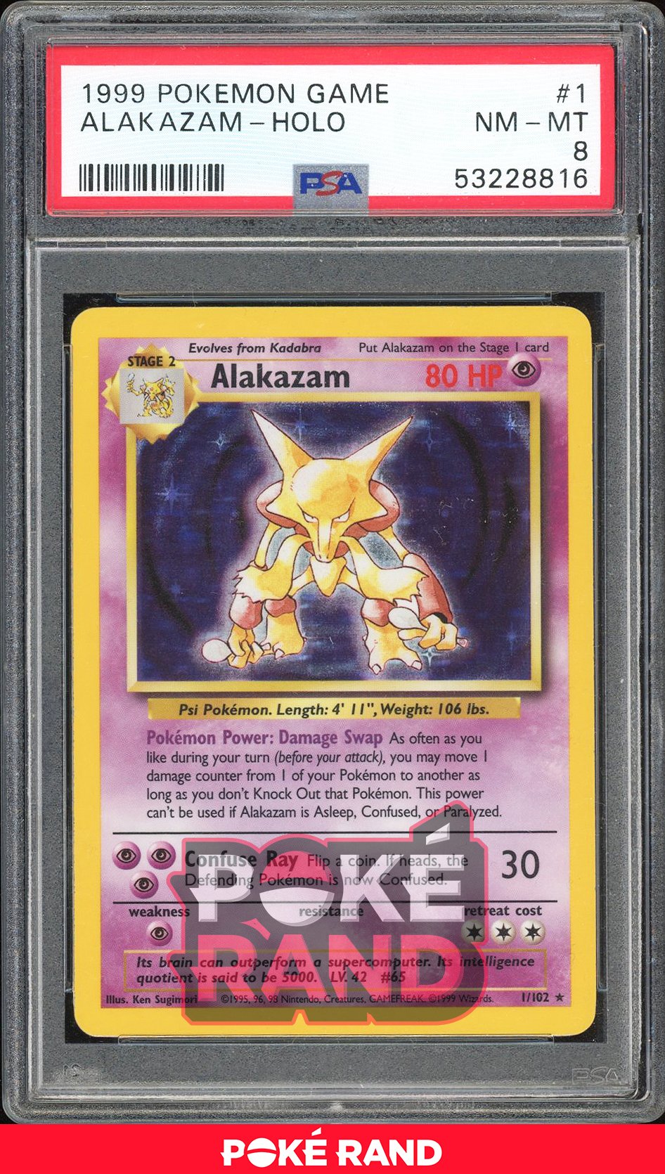 Alakazam  - PSA 8 - Base - #1 - Holo