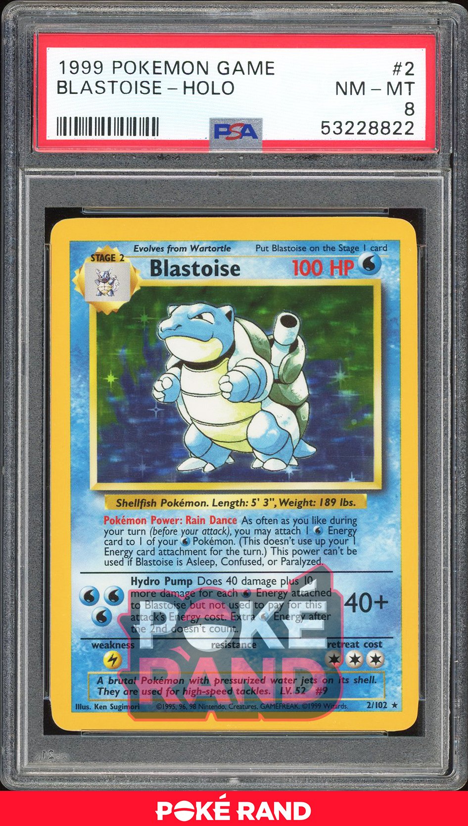 Blastoise  - PSA 8 - Base - #2 - Holo