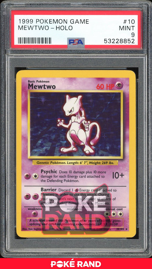 Mewtwo  - PSA 9 - Base - #10 - Holo