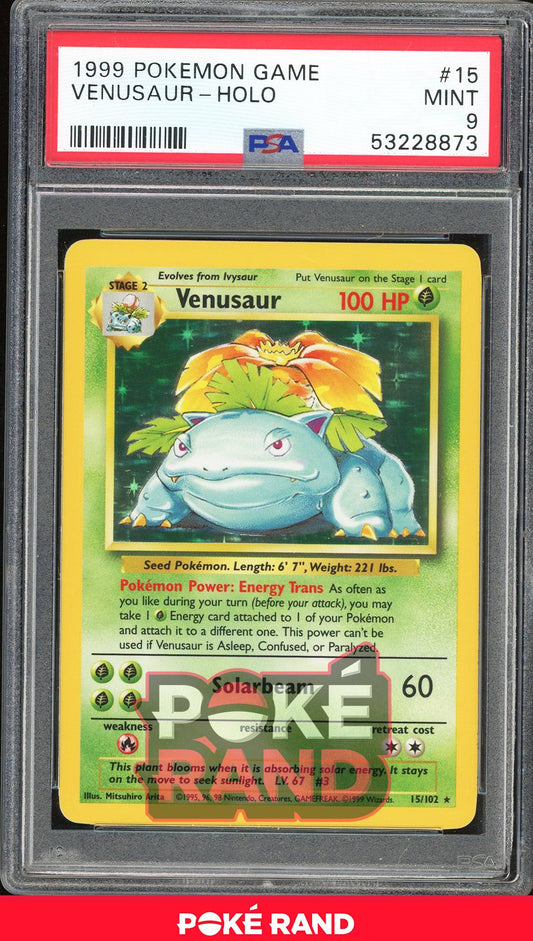 Venusaur  - PSA 9 - Base - #15 - Holo