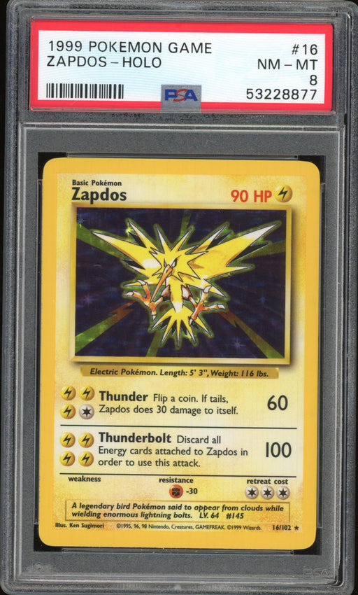 Zapdos - PSA 8 - Base Set - #016 - Holo - PokeRand