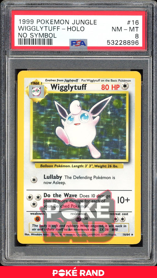 Wigglytuff No Symbol - PSA 8 - Jungle - #16 - Holo