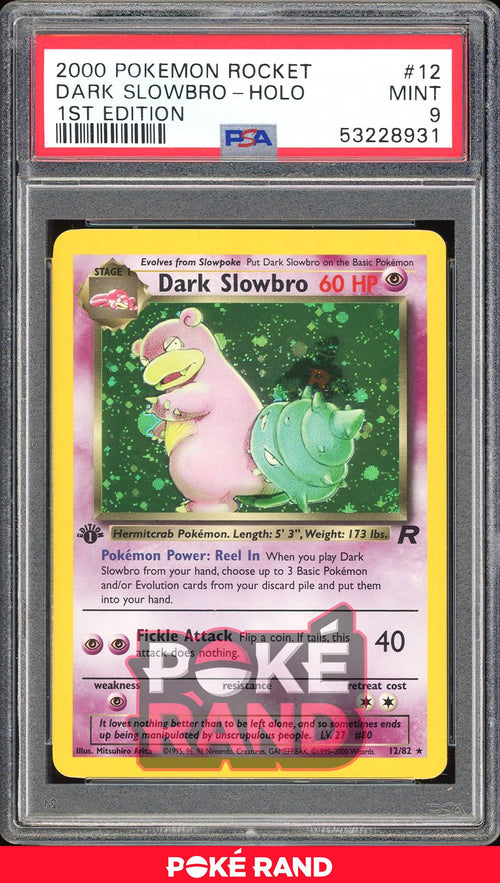 Dark Slowbro 1St Edition - PSA 9 - Team Rocket - #12 - Holo