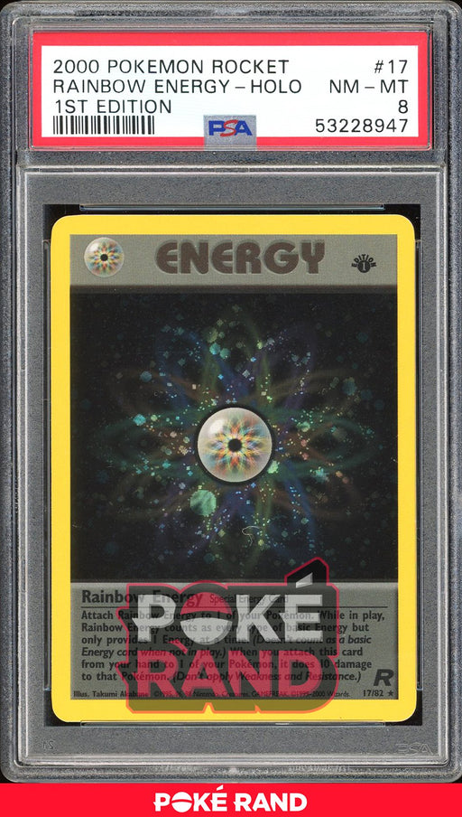 Rainbow Energy 1St Edition - PSA 8 - Team Rocket - #17 - Holo