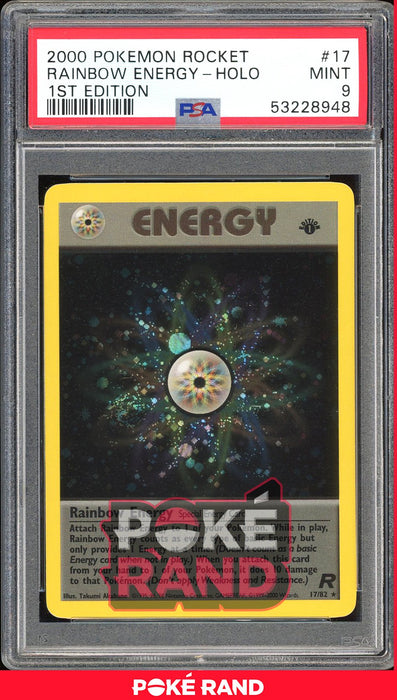 Rainbow Energy 1St Edition - PSA 9 - Team Rocket - #17 - Holo