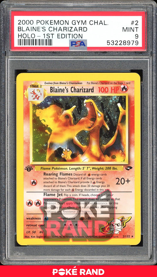 Blaine'S Charizard 1St Edition - PSA 9 - Gym Challenge - #2 - Holo