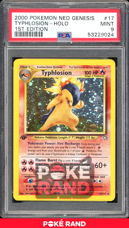 Typhlosion 1St Edition - PSA 9 - Neo Genesis - #17 - Holo