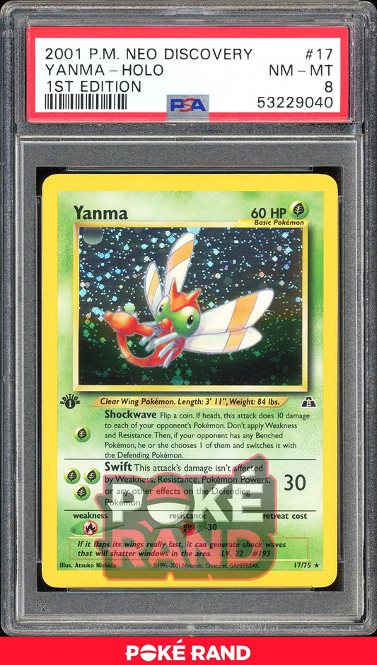 Yanma 1St Edition - PSA 8 - Neo Discovery - #17 - Holo