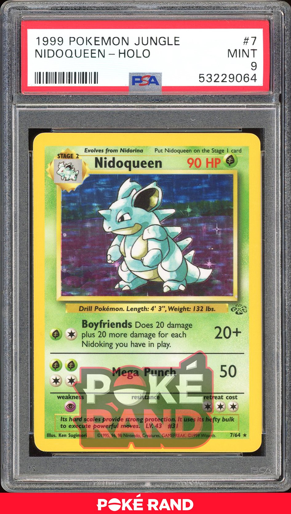 Nidoqueen  - PSA 9 - Jungle - #7 - Holo