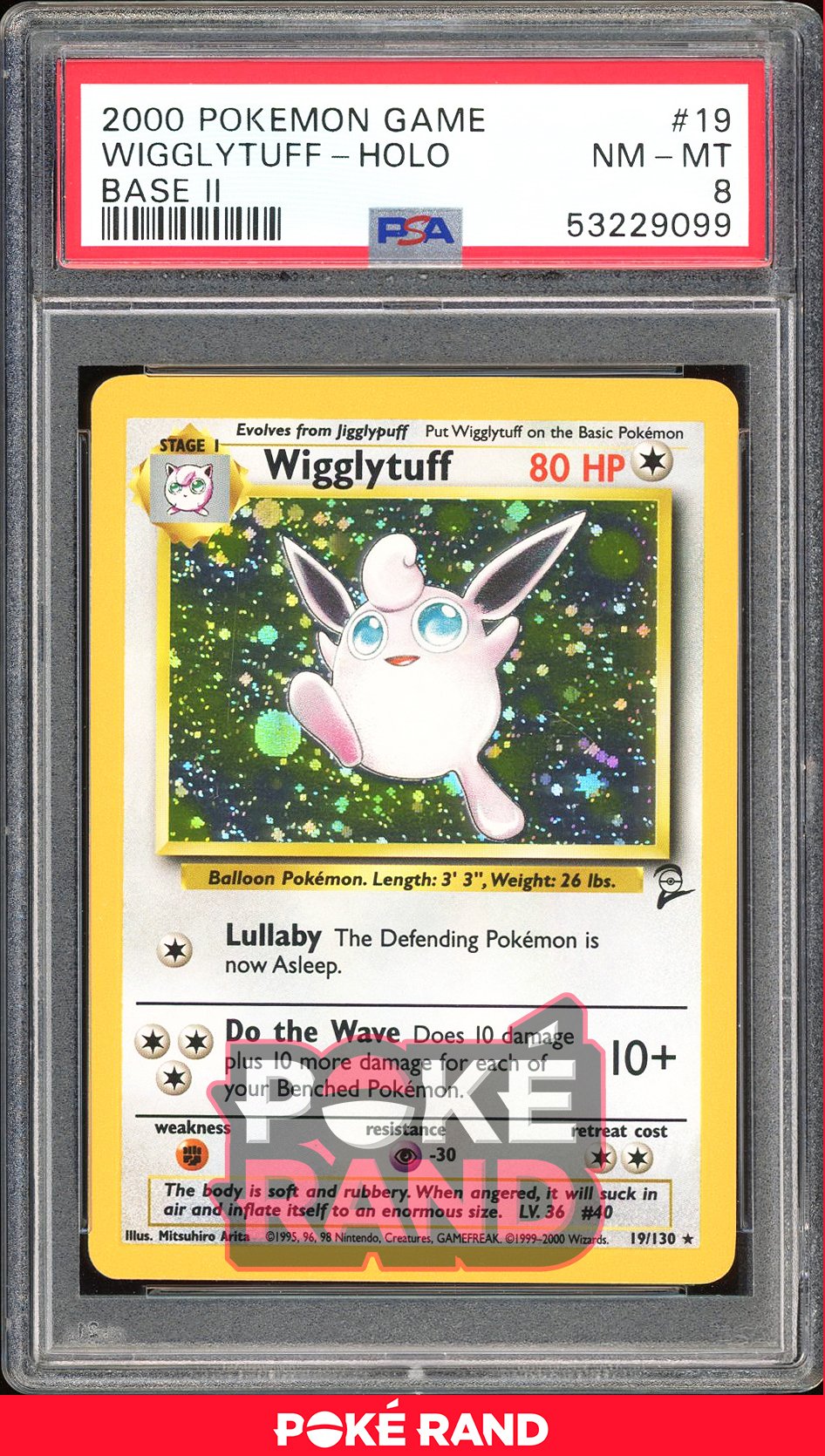 Wigglytuff  - PSA 8 - Base Set 2 - #19 - Holo