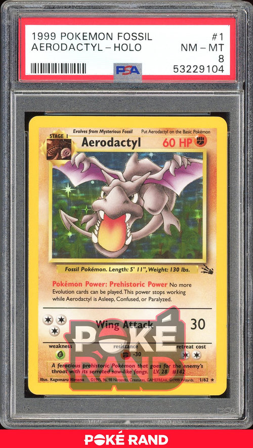 Aerodactyl  - PSA 8 - Fossil - #1 - Holo