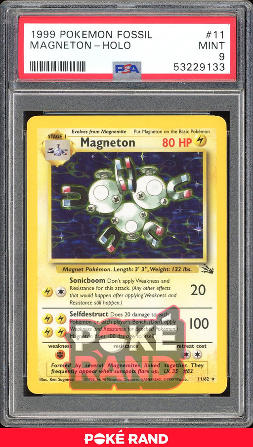 Magneton  - PSA 9 - Fossil - #11 - Holo