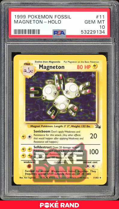 Magneton  - PSA 10 - Fossil - #11 - Holo