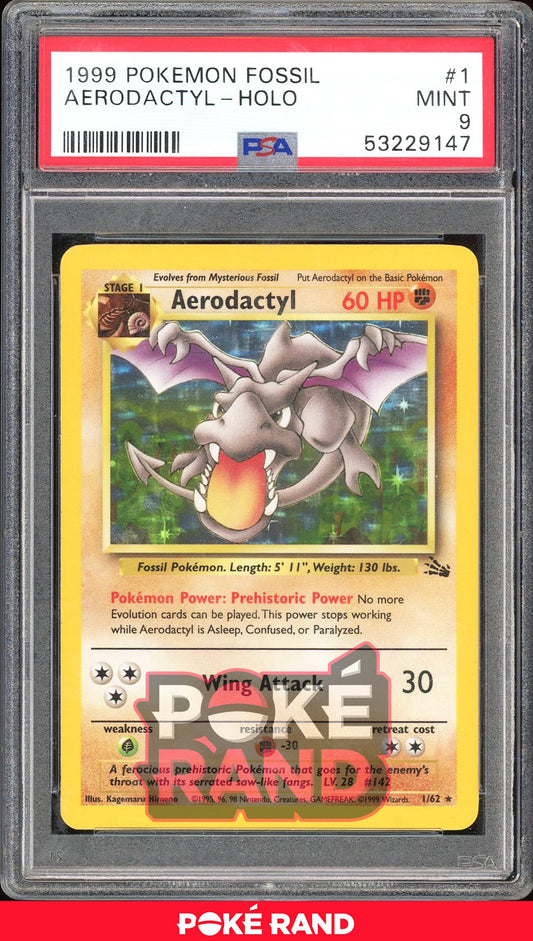 Aerodactyl  - PSA 9 - Fossil - #1 - Holo