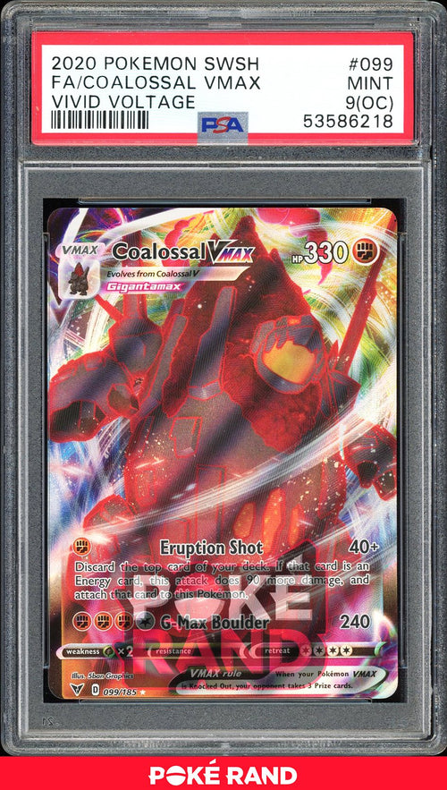 Coalossal Full Art - PSA 9 OC - Vivid Voltage - #99 - Holo