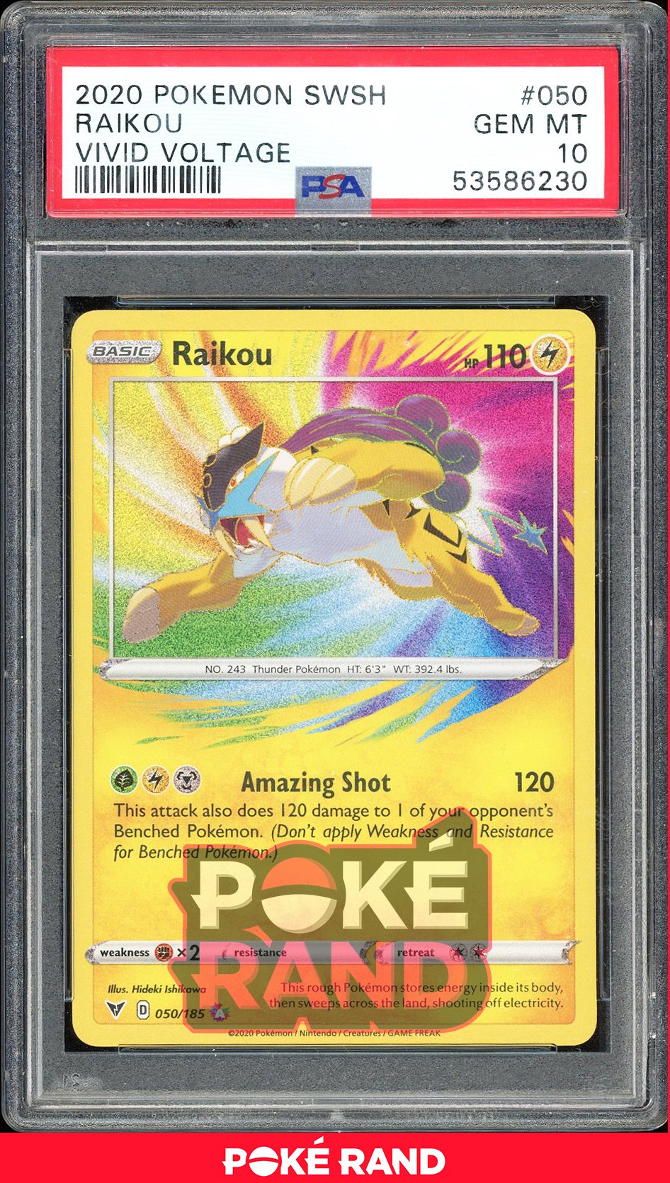 Raikou  - PSA 10 - Vivid Voltage - #50 - Holo