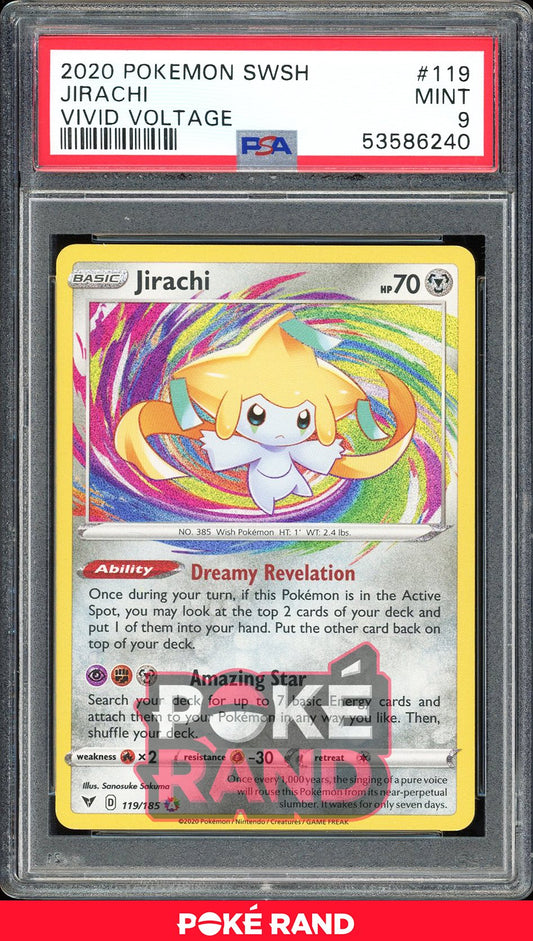 Jirachi  - PSA 9 - Vivid Voltage - #119 - Holo