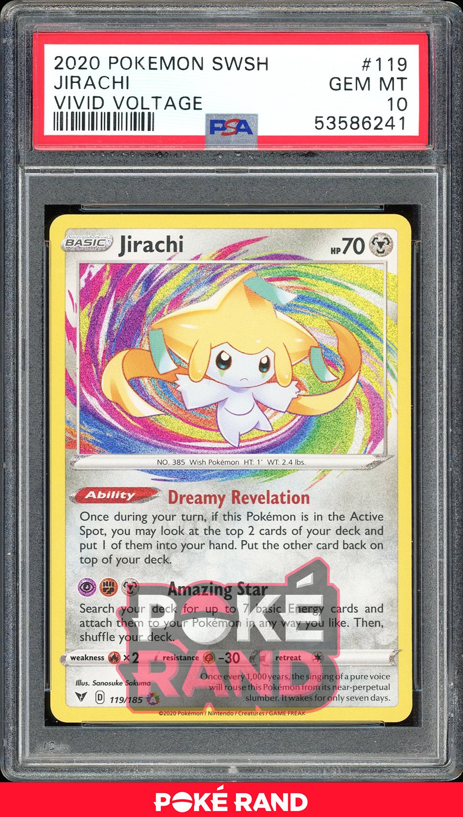 Jirachi  - PSA 10 - Vivid Voltage - #119 - Holo