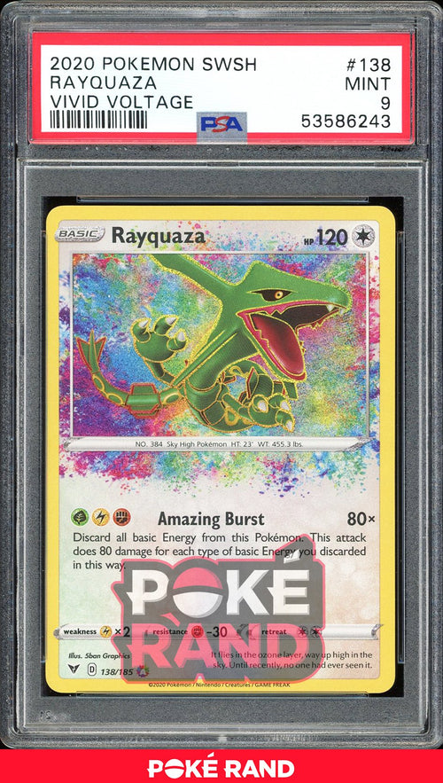 Rayquaza  - PSA 9 - Vivid Voltage - #138 - Holo