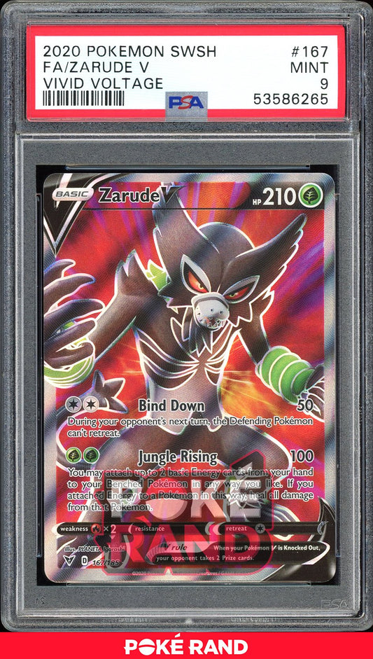 Zarude Full Art - PSA 9 - Vivid Voltage - #167 - Holo