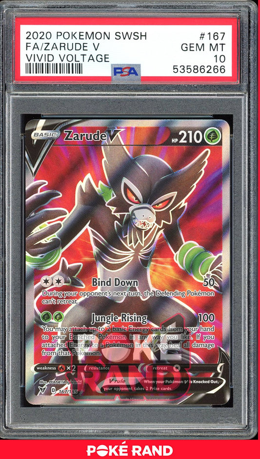 Zarude Full Art - PSA 10 - Vivid Voltage - #167 - Holo