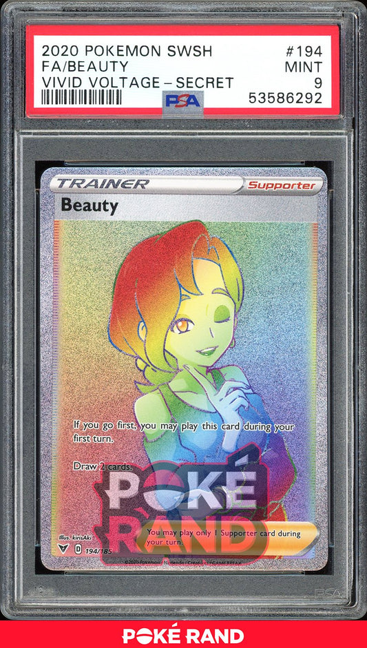 Beauty Secret Rare - PSA 9 - Vivid Voltage - #194 - Holo