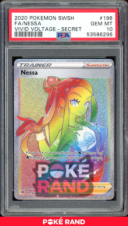 Nessa Secret Rare - PSA 10 - Vivid Voltage - #196 - Holo