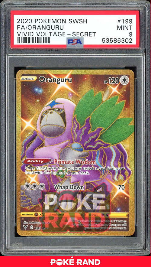 Oranguru Secret Rare - PSA 9 - Vivid Voltage - #199 - Holo