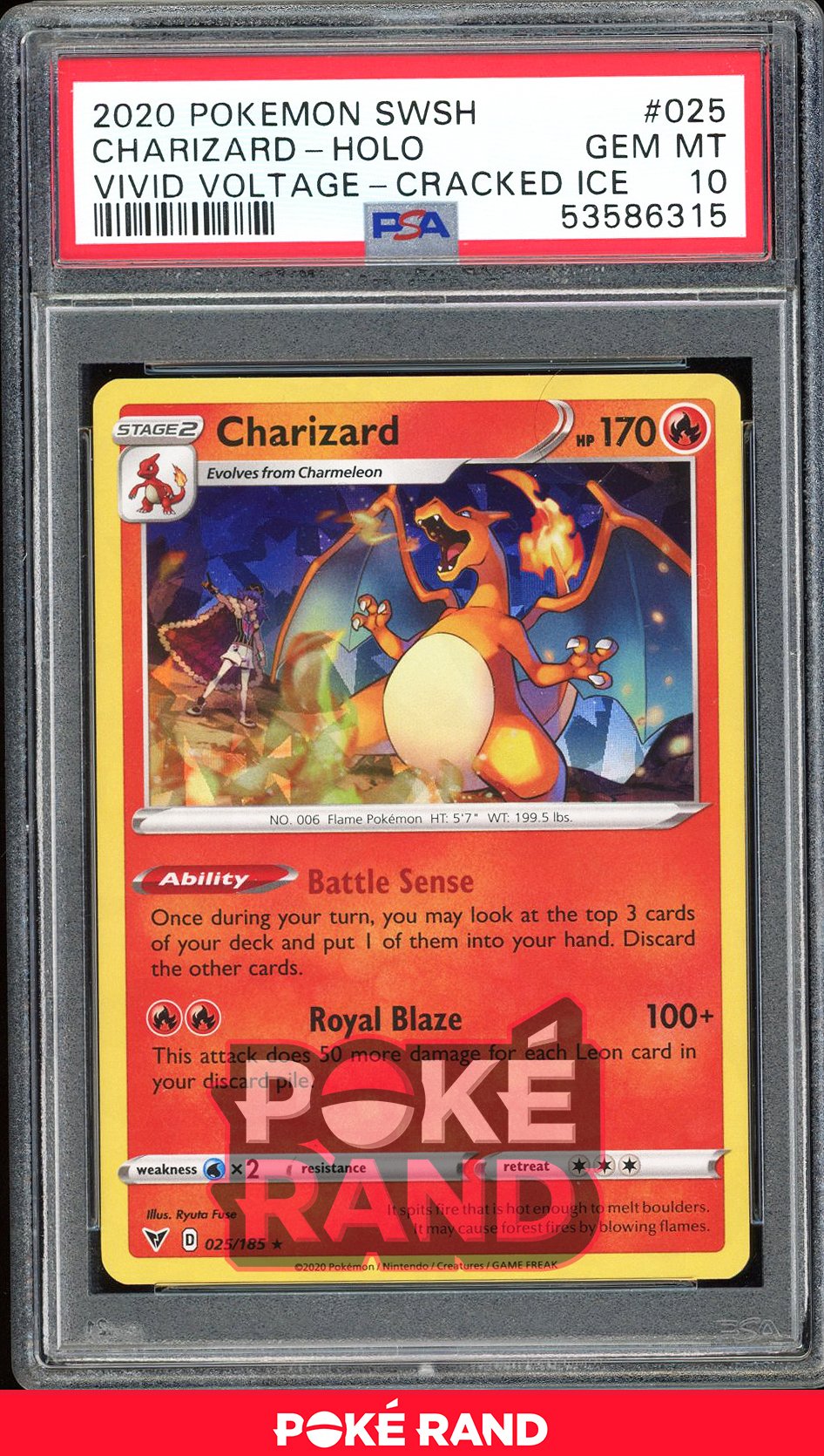 Charizard Cracked Ice  - PSA 10 - Vivid Voltage - #25 - Holo