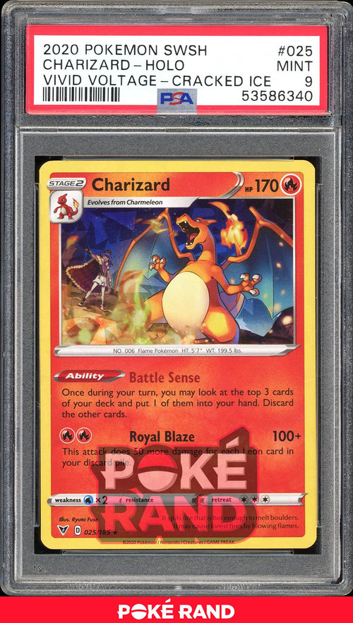 Charizard Cracked Ice  - PSA 9 - Vivid Voltage - #25 - Holo