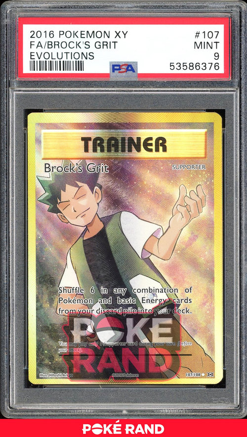 Brock'S Grit  - PSA 9 - Evolutions - #107 - Holo