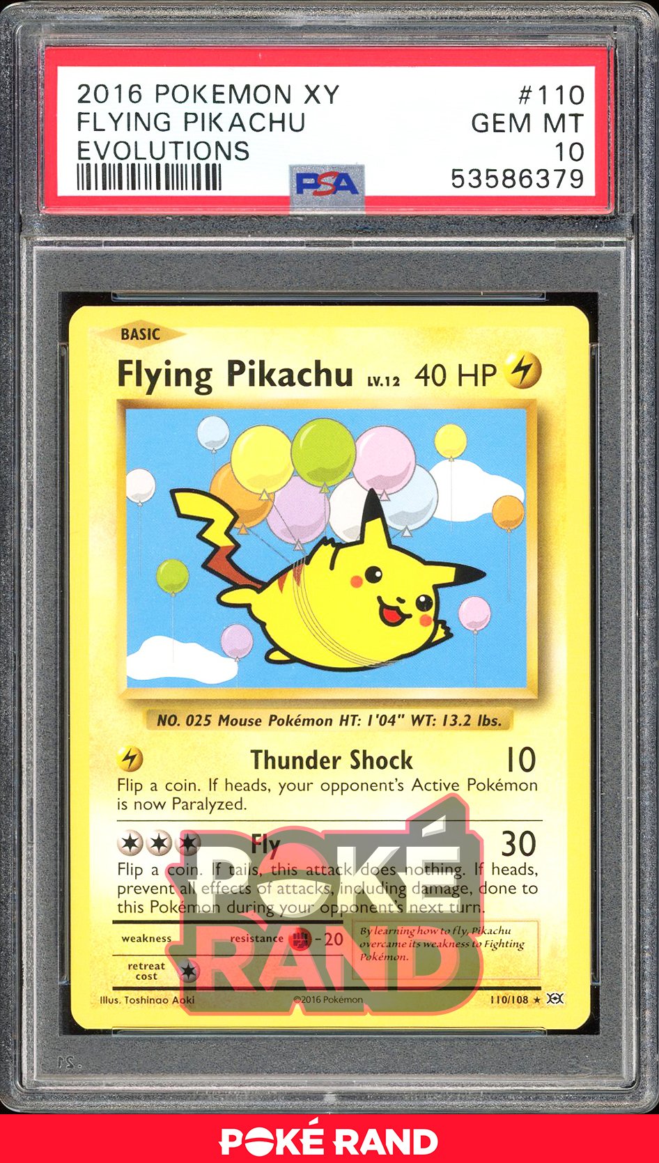 Flying Pikachu - PSA 10 - Evolutions - #110 - Non Holo